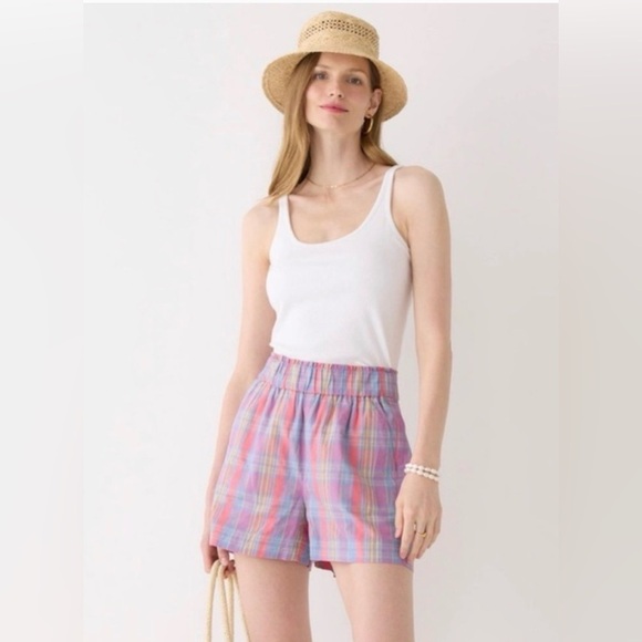J. Crew Madras Plaid Shirt and Short Set L - Picture 14 of 14